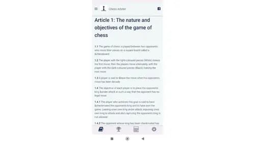 Chess arbiter mobile app